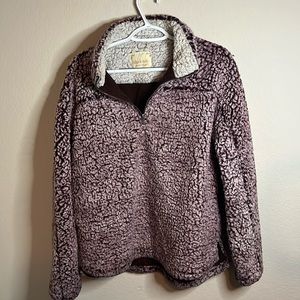 Burgundy Sherpa Altr’d State Sherpa Jacket - Size Large